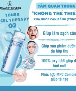 Toner Lotion Germaine De Capuccini Excel Therapy O2 Comfort & Youthfulness Toning Lotion Cân Bằng pH 200ml