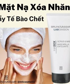 Mặt Nạ Tẩy Tế Bào Chết Bruno Vassari Hyaluronic Scrub & Mask HA50x Cho Da Khô, Da Lão Hóa 100ml