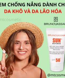Kem Chống Nắng Bruno Vassari Anti-Age Sun Cream SPF50+ PA++++ Cho Da Khô, Lão Hóa 50ml