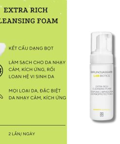 Sữa Rửa Mặt Bruno Vassari Lab Biotics Extra Rich Cleansing Foam Cho Da Nhạy Cảm 150ml