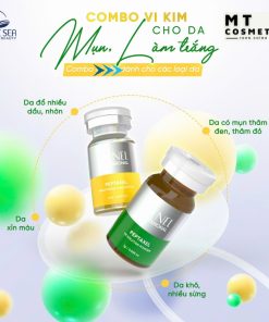 Combo Vi Kim Peptaxel Thế Hệ Mới Idenel - Hỗ Trợ Làm Sáng Da, Chăm Sóc Da Có Xu Hướng Nổi Mụn