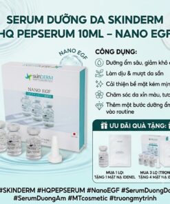Serum Dưỡng Da Tế Bào Gốc Skinderm HQ Pepserum 10ml – Nano EGF Tế Bào Gốc Dưỡng Ẩm, Làm Dịu & Chăm Sóc Da Kém Mịn - Có Xuất Hóa Đơn